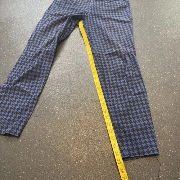OLD NAVY size 2 Black & Royal Blue houndstooth PIXIE crop pants Stretch - Picture 8 of 11
